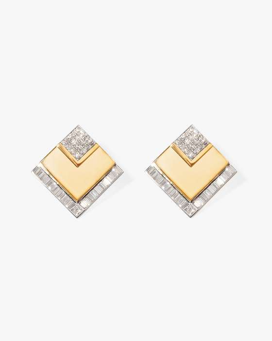 Square Diamond Earrings