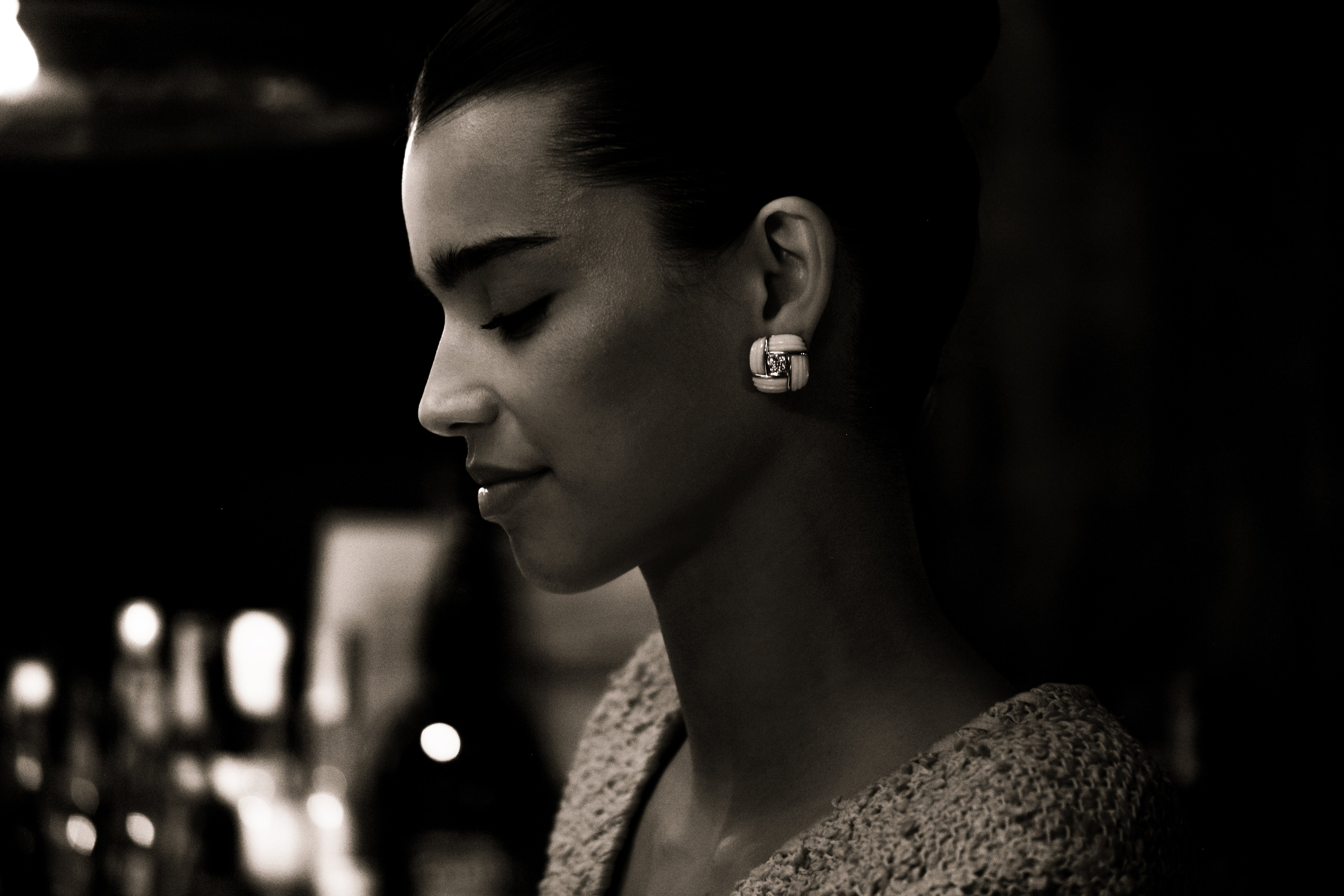 White Coral Diamond Earrings