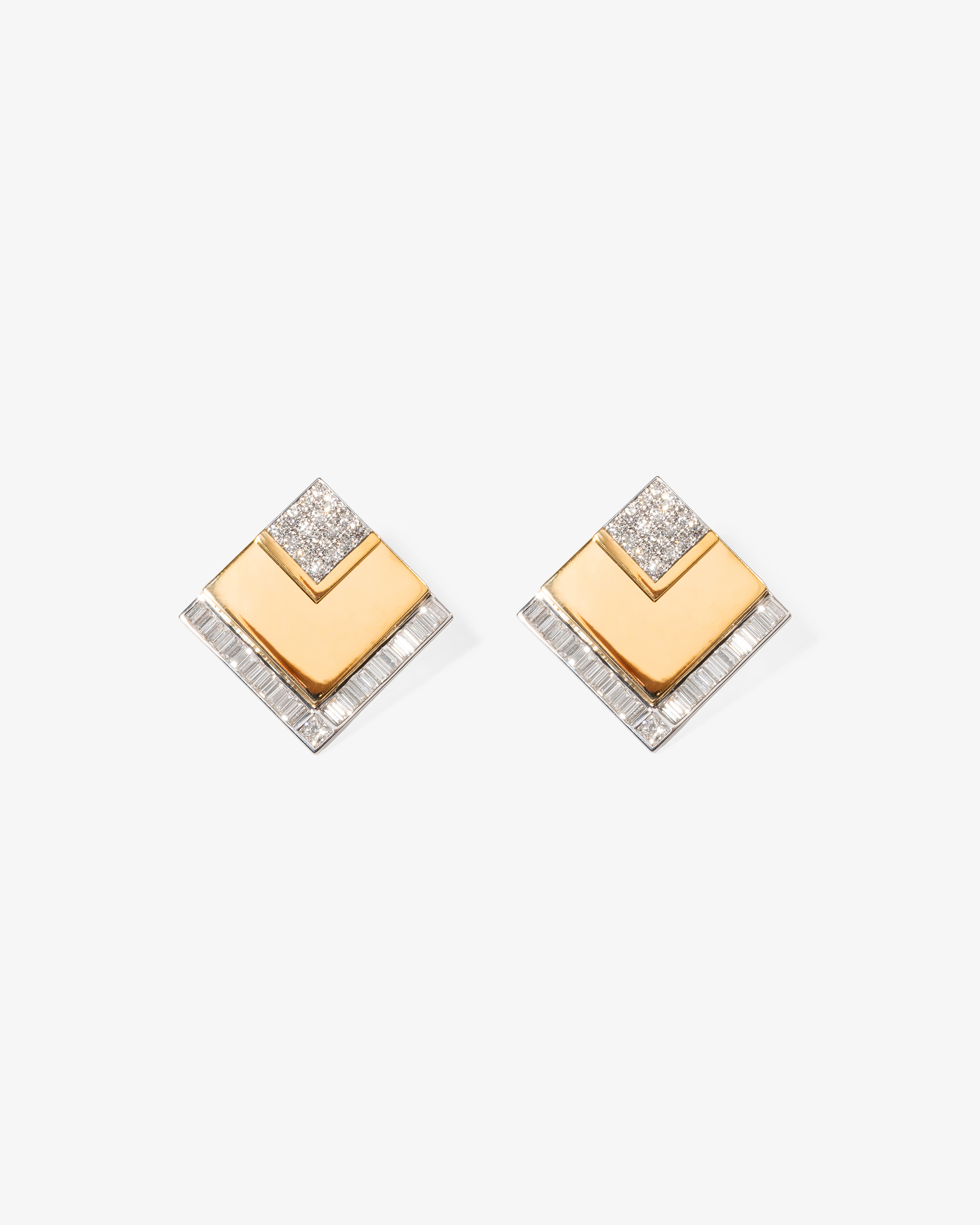 Square Diamond Earrings