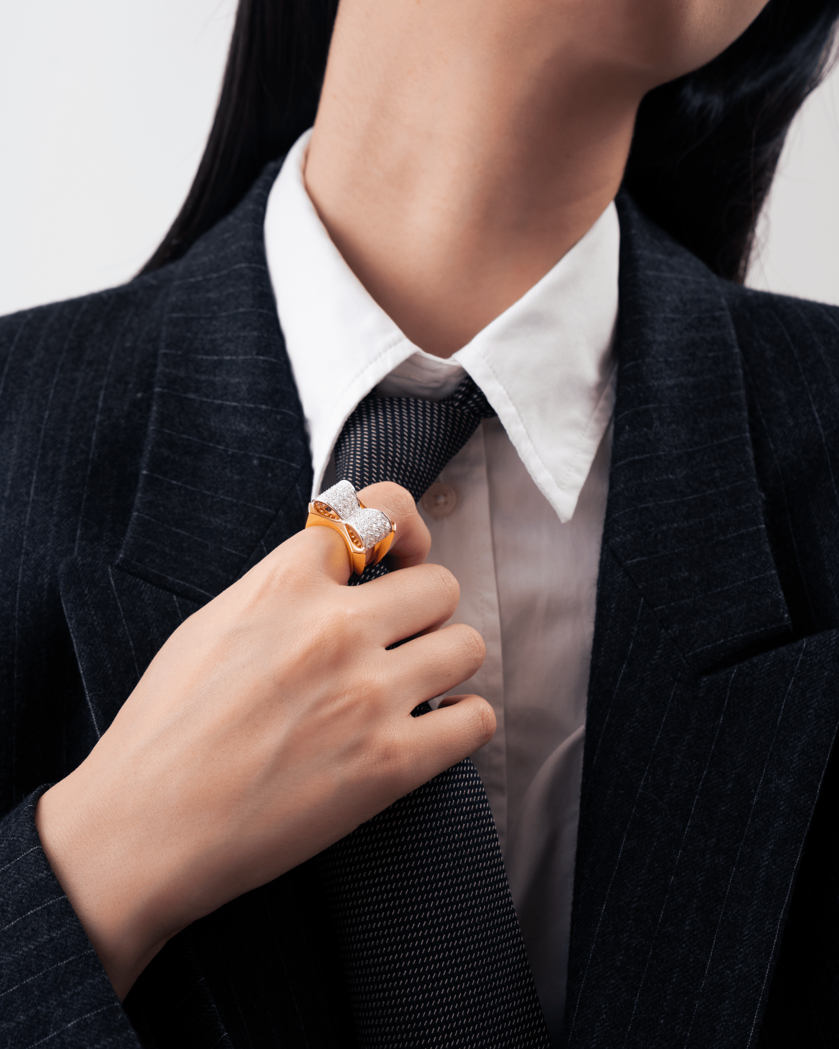 Diamond Bowtie Cocktail Ring - NEW VINTAGE