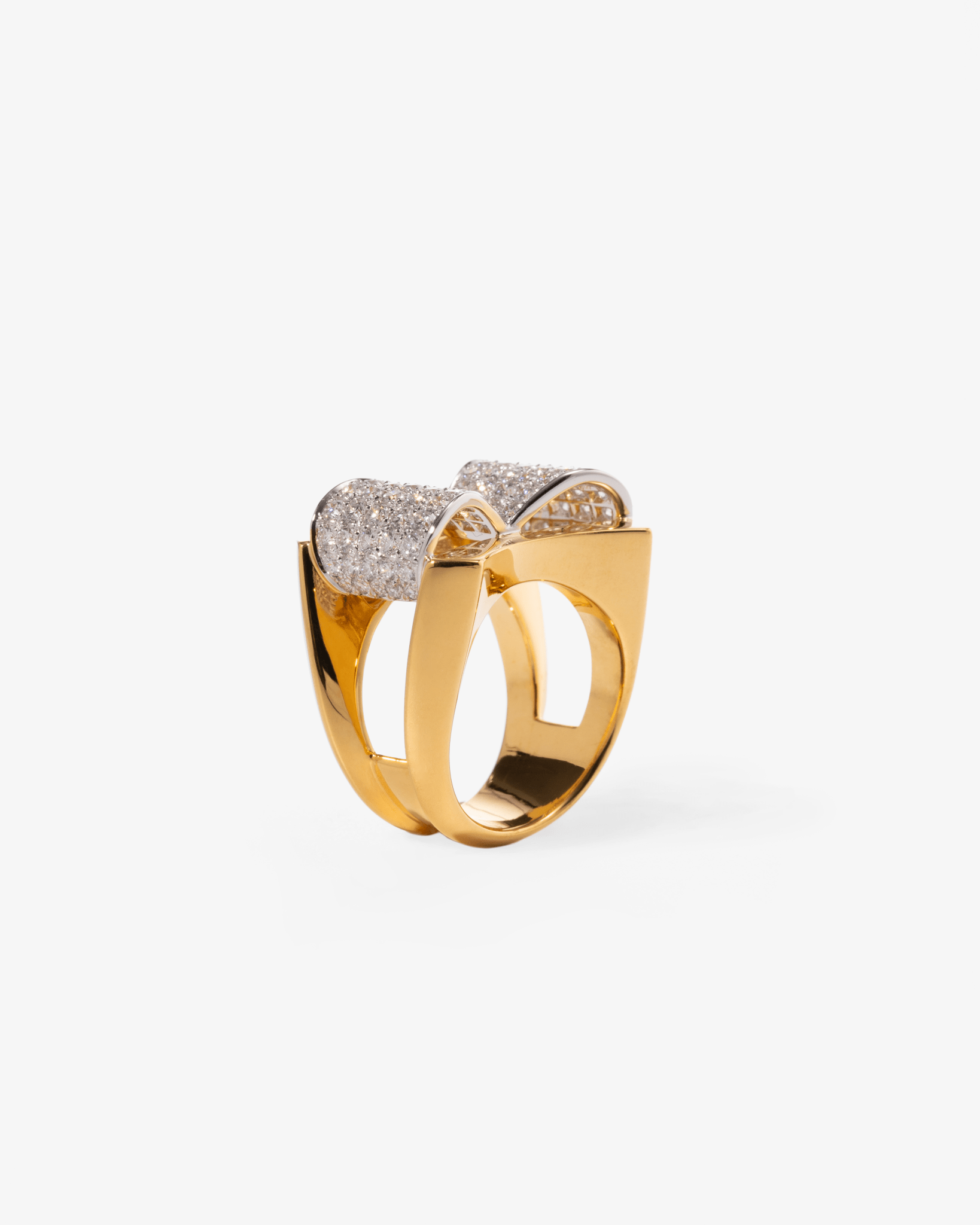 Diamond Bowtie Cocktail Ring - NEW VINTAGE