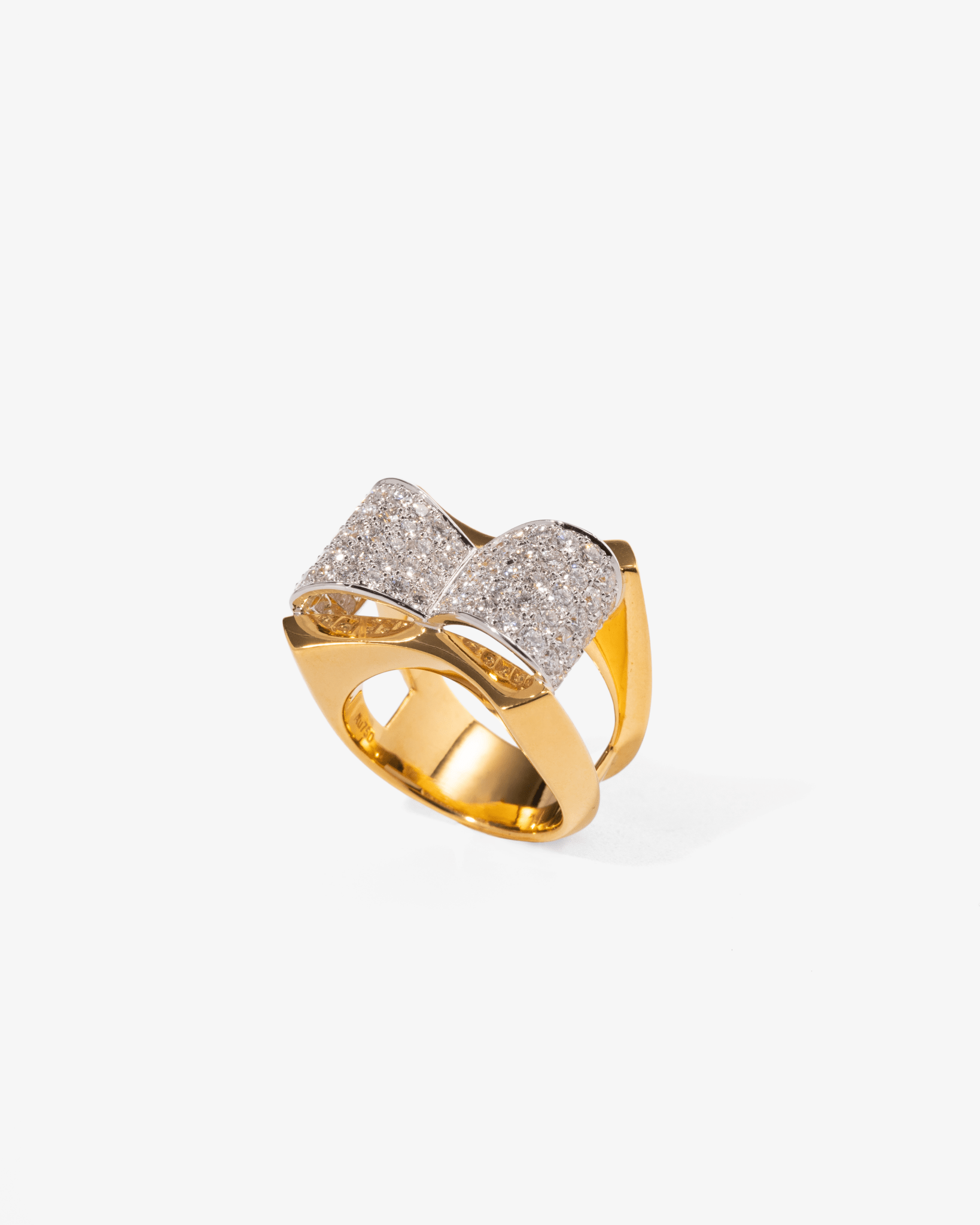 Diamond Bowtie Cocktail Ring - NEW VINTAGE
