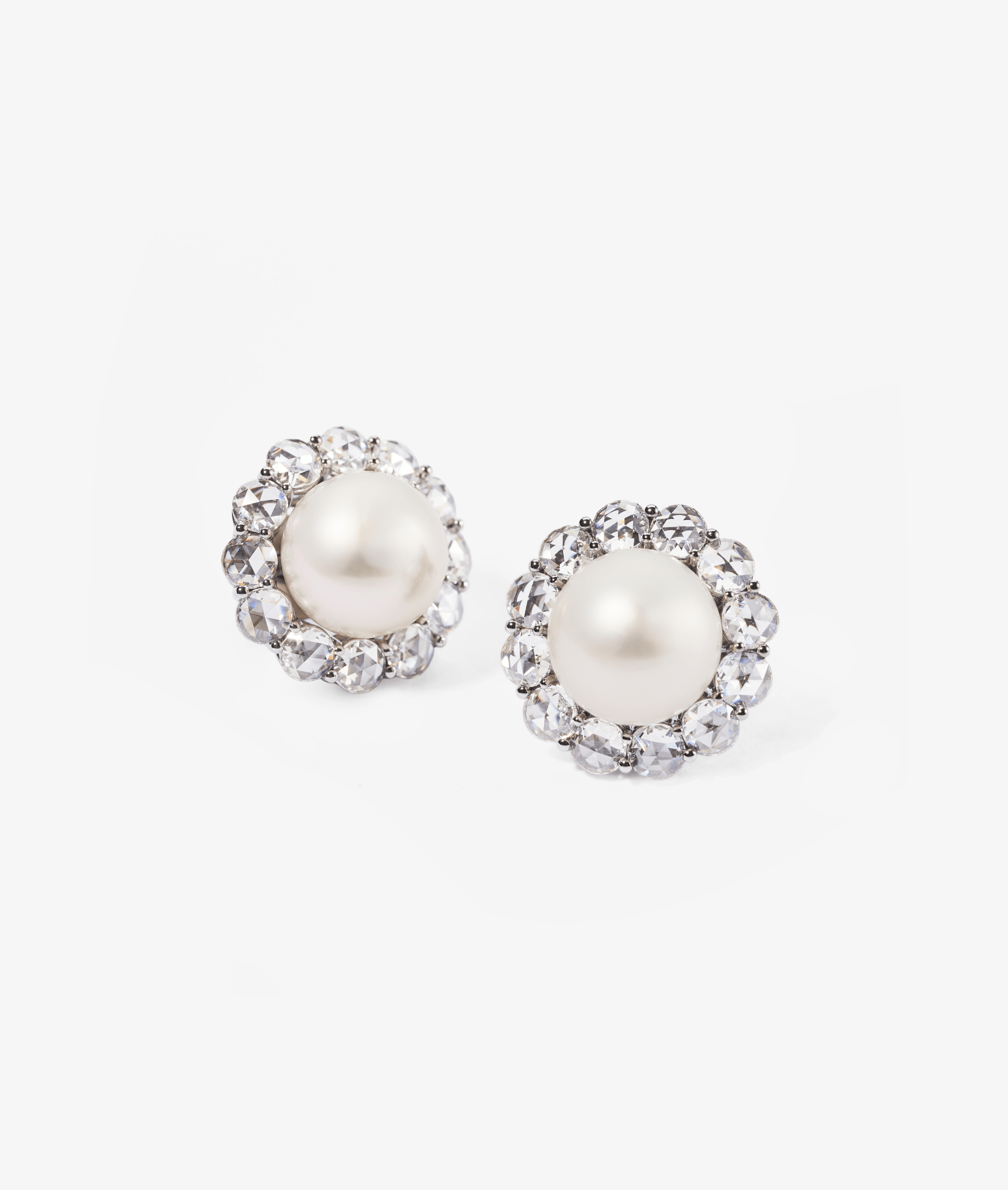 Pearl Diamond Earrings - NEW VINTAGE