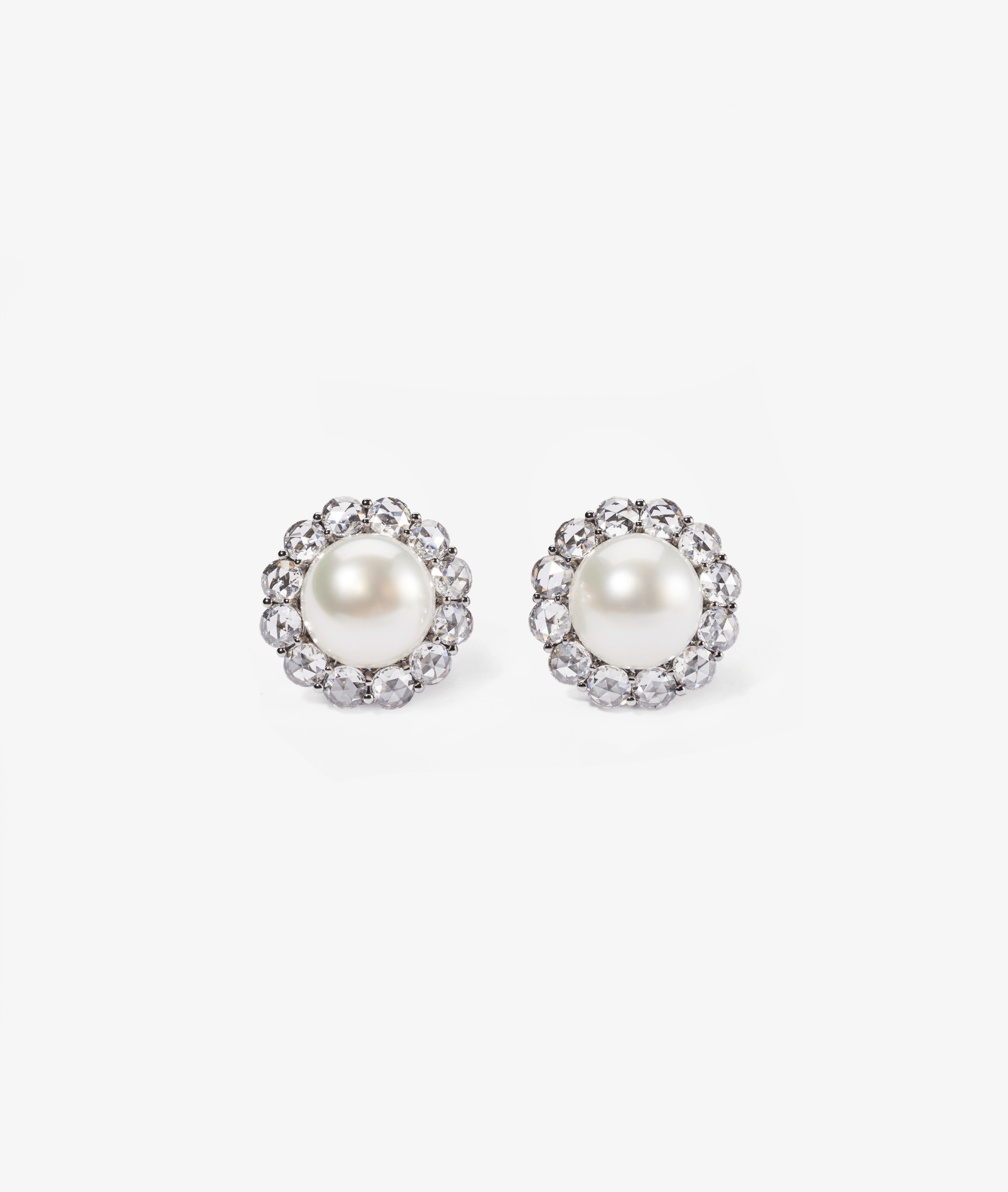 Pearl Diamond Earrings - NEW VINTAGE
