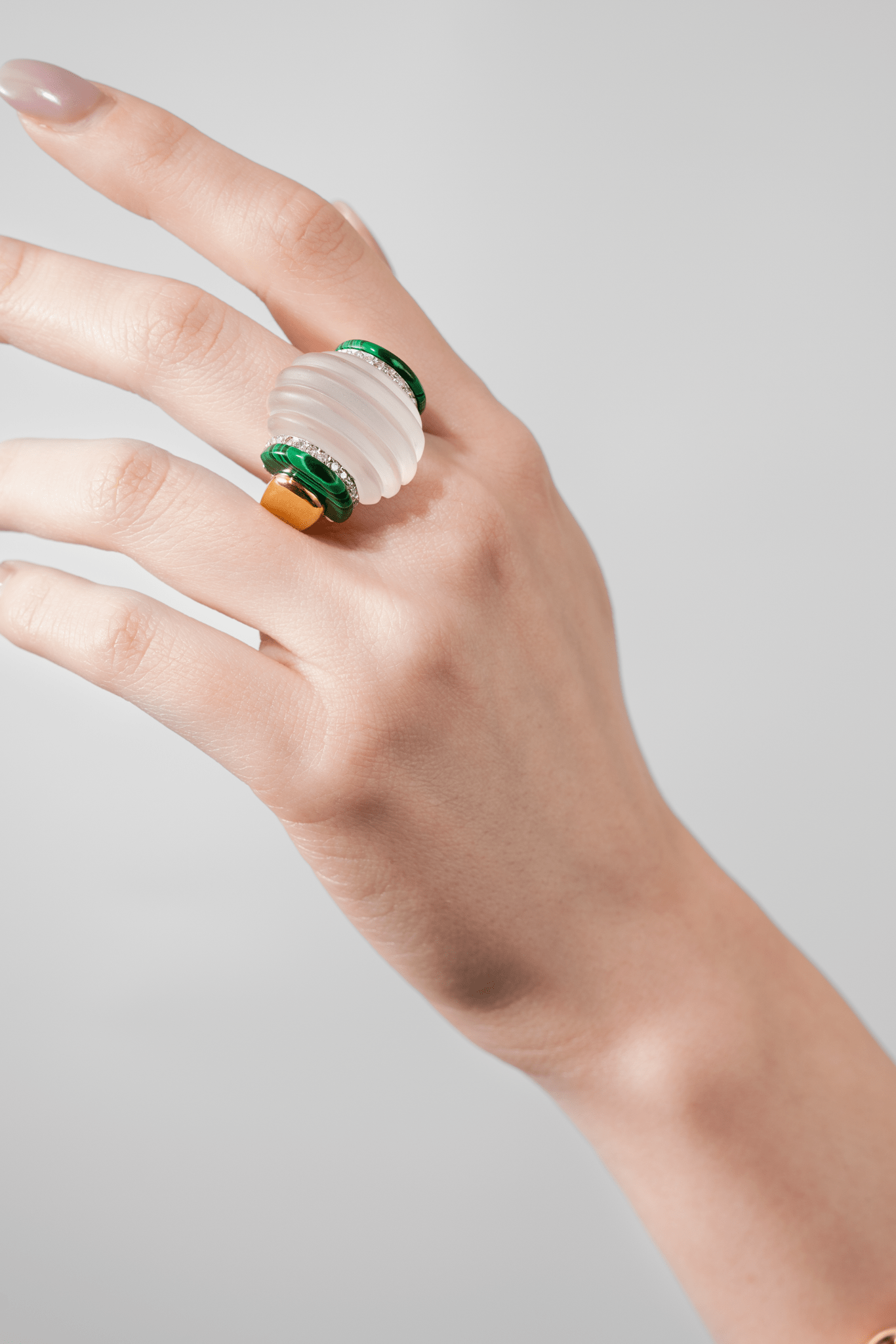 Rock Crystal Diamond Ring - NEW VINTAGE