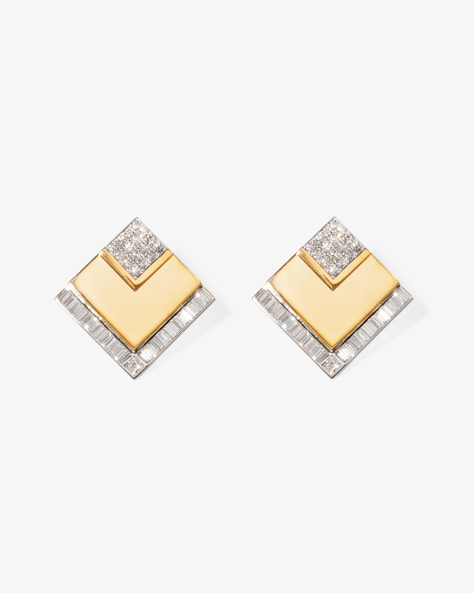 Square Diamond Earrings - NEW VINTAGE