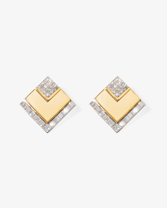 Square Diamond Earrings