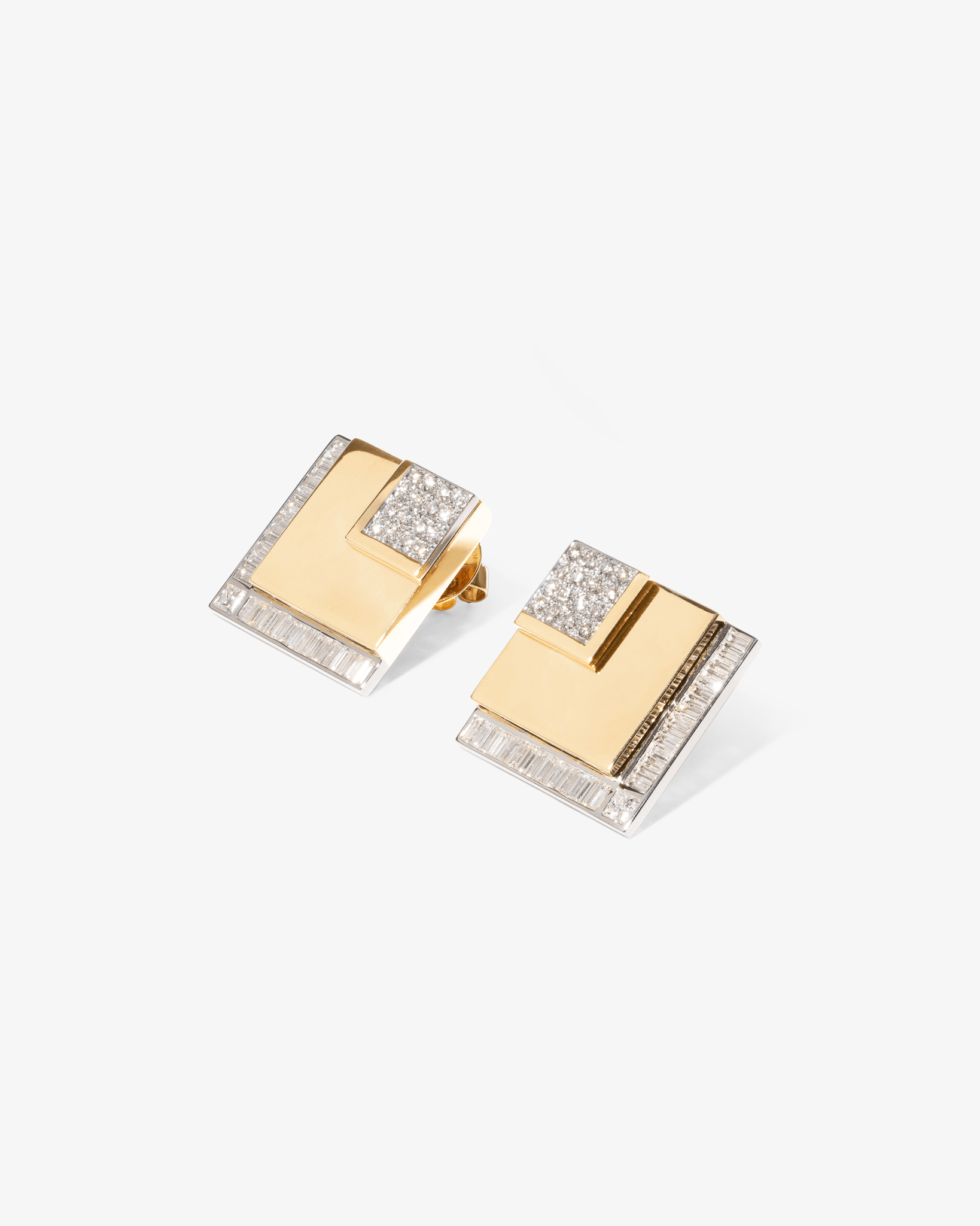 Square Diamond Earrings - NEW VINTAGE