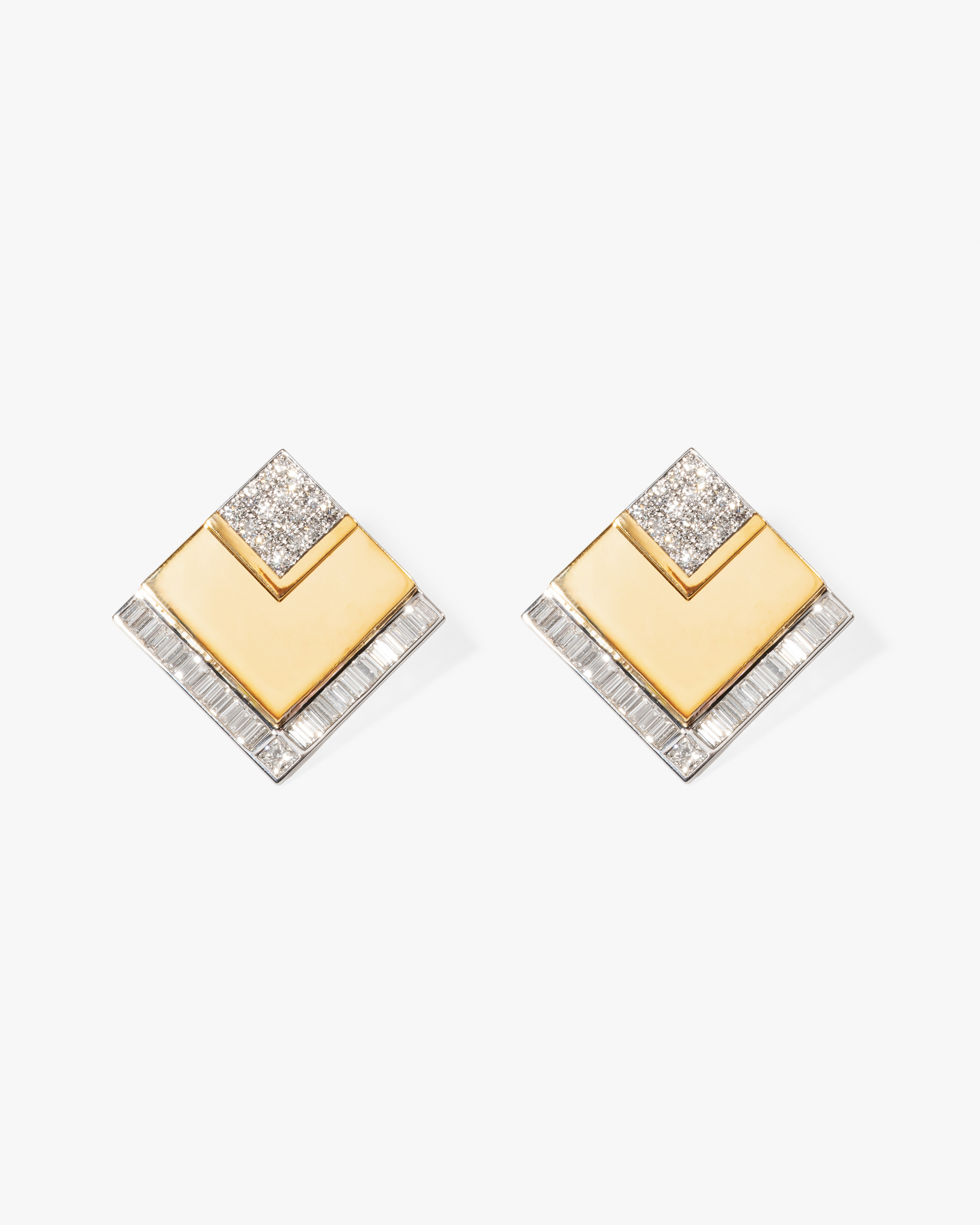 Square Diamond Earrings